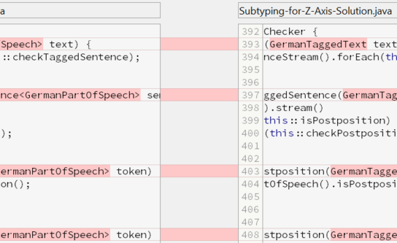 illustration for complex subtyping vs. parametrization: diff from SmartGit
