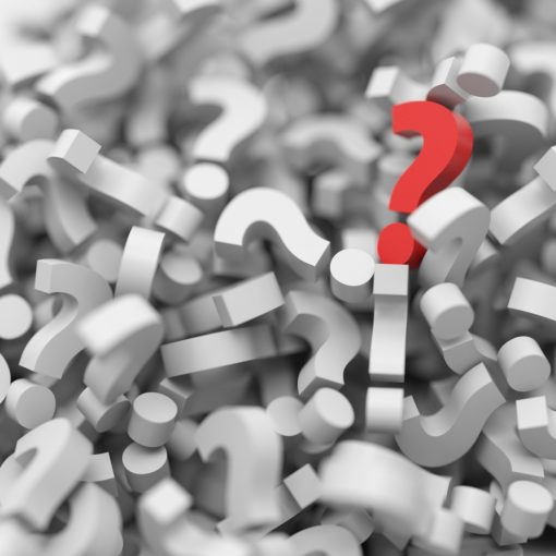 a pile of 3D question marks