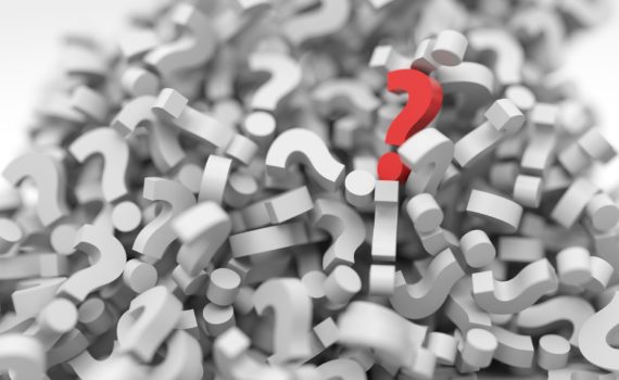 a pile of 3D question marks
